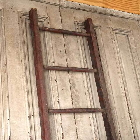 #54950 27x100 Antique 8 Rung Tapered Wood Ladder image 3