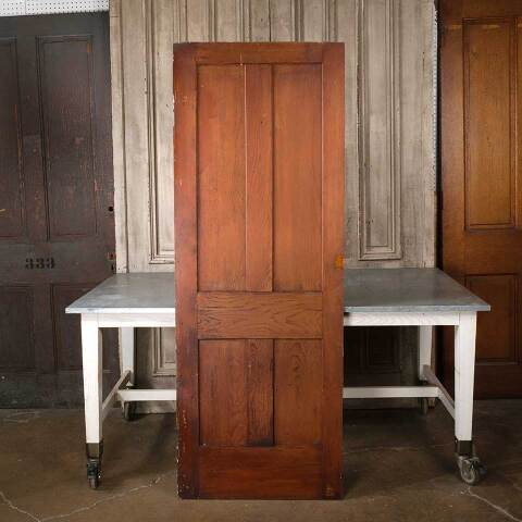 28x77 Antique 4 Panel Pine Cabinet Door