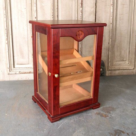 Wood Cigar Humidor Counter Display Cabinet