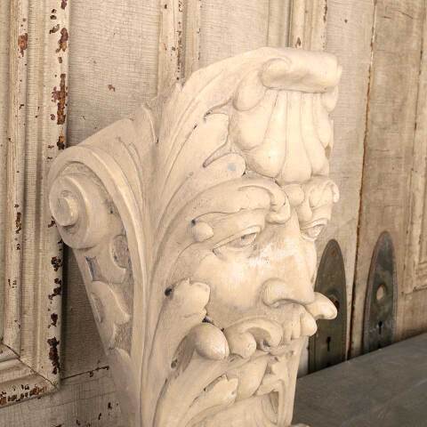 #55315 Cast Plaster Leaf Mouth Head Corbel Bracket image 3