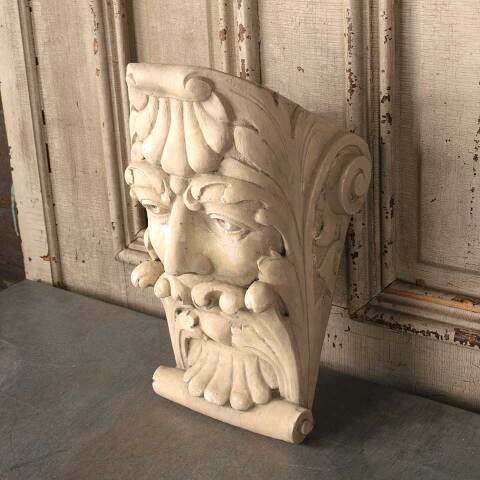 #55315 Cast Plaster Leaf Mouth Head Corbel Bracket image 5