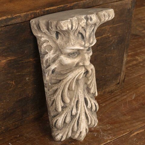 #55318 Cast Plaster Greenman Shelf Wall Hanging image 3