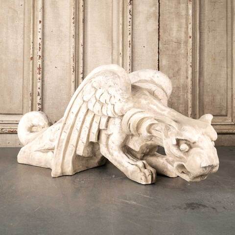 Cast Plaster Crawling Gargoyle Statue