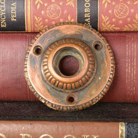 #55332 Antique Cast Bronze Doorknob Rosette image 2