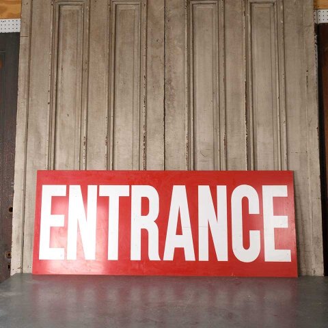 60x24 Salvaged Aluminum ENTRANCE Sign