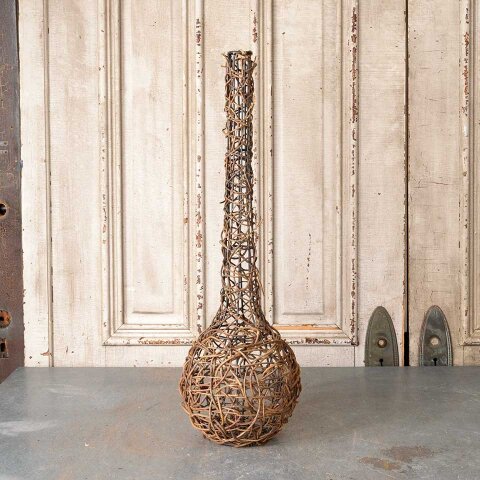Vine and Metal Wire Decorative Vase