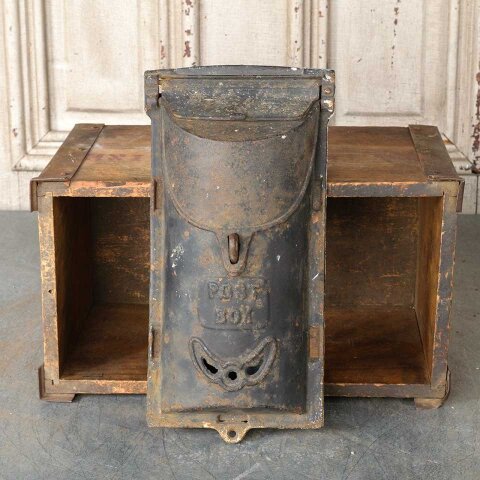 Antique Cast Iron POST BOX Mailbox