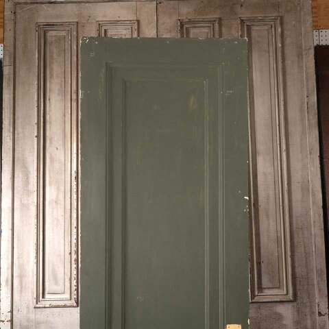 #55536 28x84 Antique 1 Panel Wood Interior Door image 2