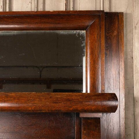#55556 61x71 Antique Oak Fireplace Mantel w/ Mirror image 7