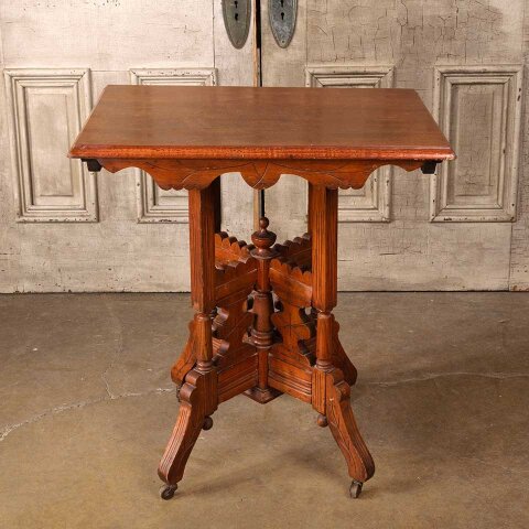 27x18 Antique Victorian Wood Parlor Table