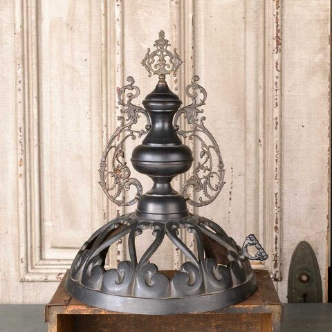 Ornate Antique Cast Iron Parlor Stove Topper