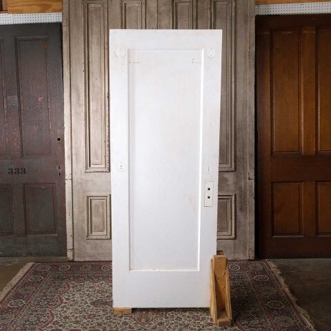 #55631 30x77 Salvaged Antique 1 Panel Interior Door image 5