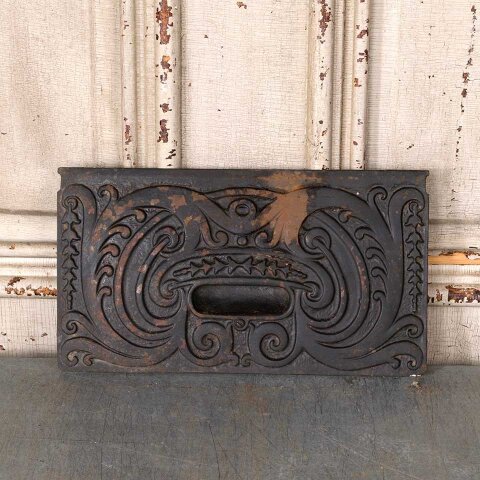 13x7 Antique Metal Stove Door Cover Plate