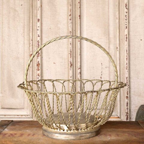 Decorative Twisted Metal Wire Basket