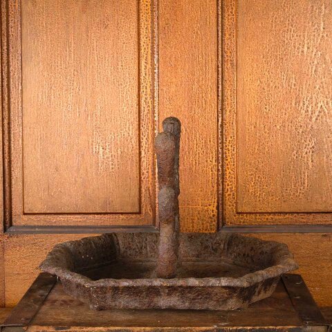 #55803 Antique Cast Iron Boot Scraper & Pan image 5