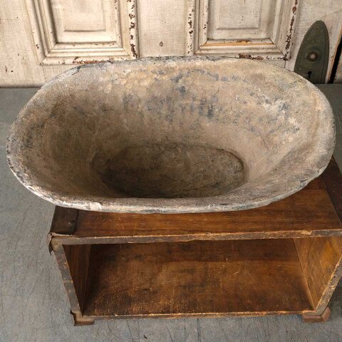 #55846 Salvaged Antique Lead Garden Statue Bowl image 3