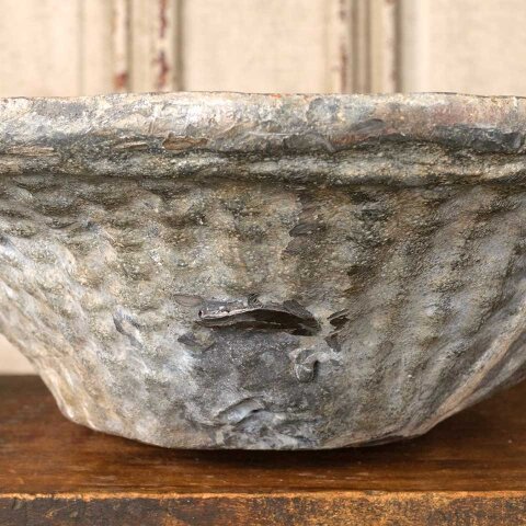 #55846 Salvaged Antique Lead Garden Statue Bowl image 4