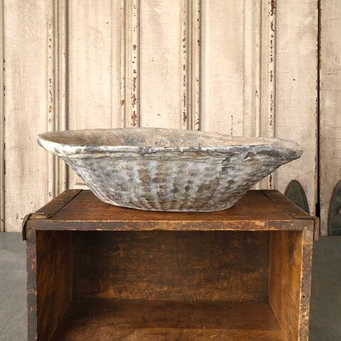 #55846 Salvaged Antique Lead Garden Statue Bowl image 5
