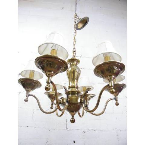 #5810 6 Light Brass Chandelier image 6