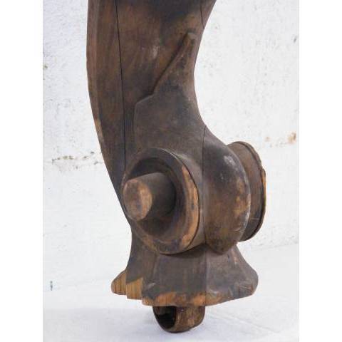 #6157 Salvaged Antique Carved Wood Piano Leg image 3