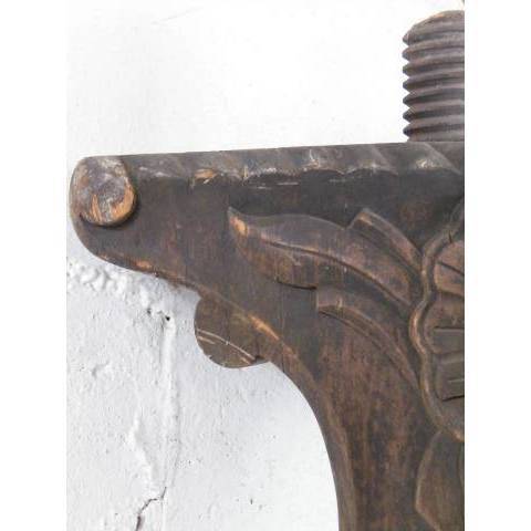 #6157 Salvaged Antique Carved Wood Piano Leg image 4