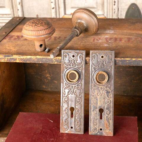 #8084 Antique Russell & Erwin Door Hardware Set image 7