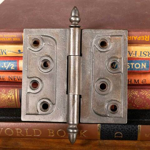 #9532 4 1/2 " x 4" Antique Acorn Finial Door Hinge image 2