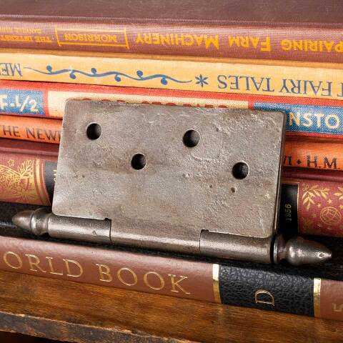 #9532 4 1/2 " x 4" Antique Acorn Finial Door Hinge image 5