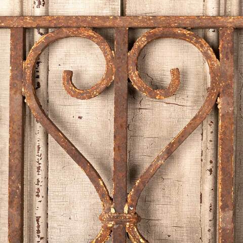 #9866 27x22 Salvaged Antique Wrought Iron Panel image 2