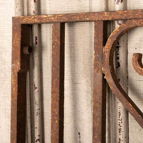 #9866 27x22 Salvaged Antique Wrought Iron Panel image 3