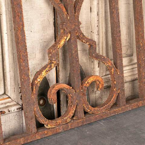 #9866 27x22 Salvaged Antique Wrought Iron Panel image 6